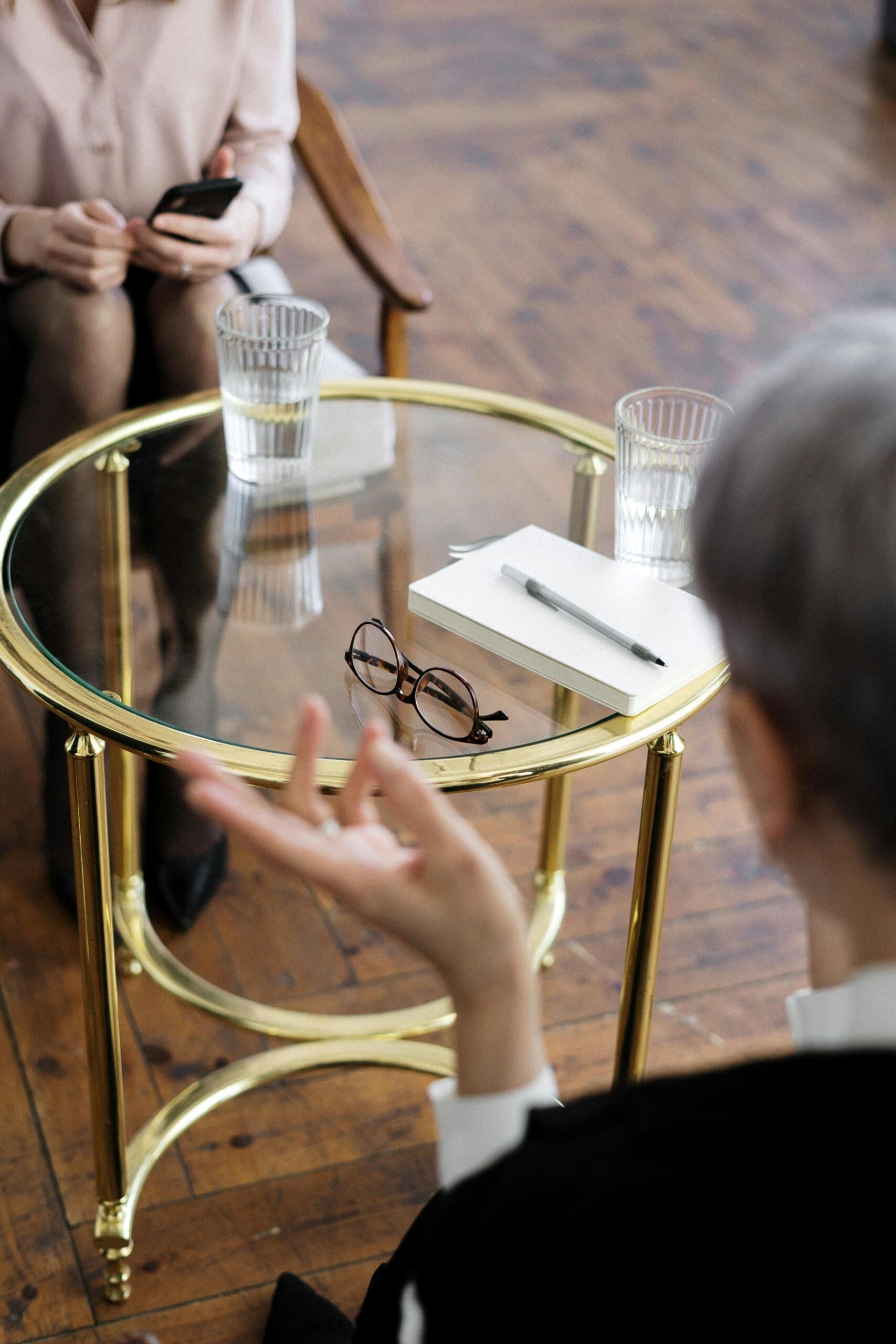 Life coach in session with client